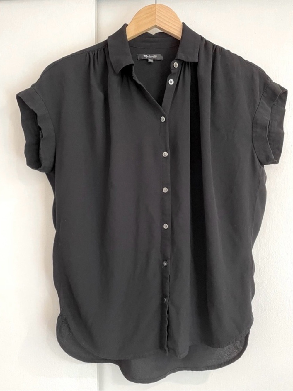 Madewell Central Drapey Button Front Blouse